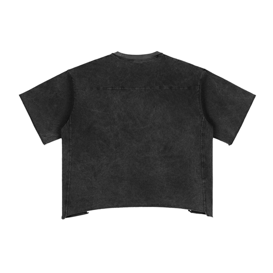 Raw Edge Snow Washed Boxy T-Shirt