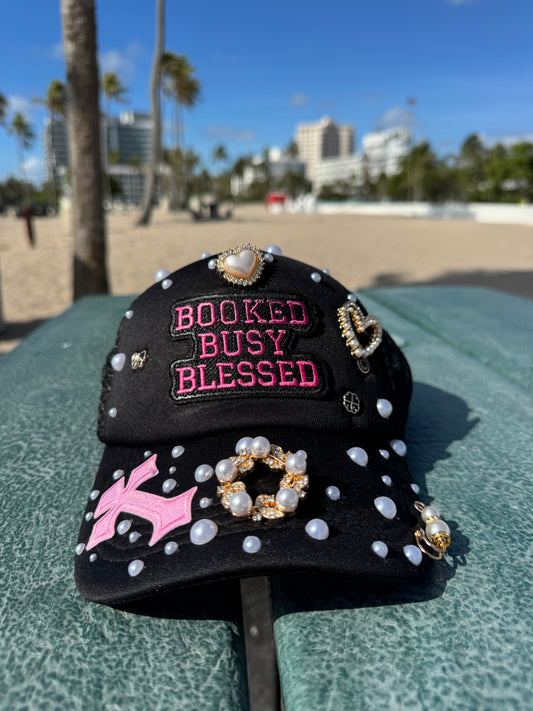 Black Booked Busy & Blessed Trucker Hat